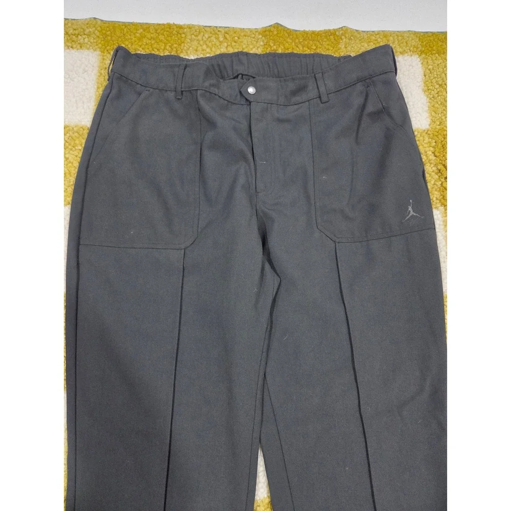 Jordan Brand Mens Black Utility Pants XXL Straight Leg Pintuck Jumpman Trousers